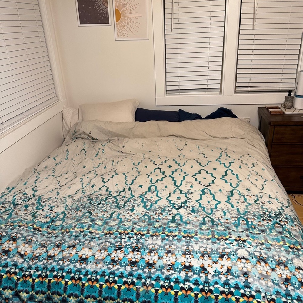 West elm organic cotton king duvet